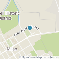 Map location of 36 E Front St, Milan OH 44846