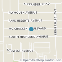 Map location of 9406 Mccracken Blvd, Garfield Heights OH 44125