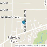 Map location of 4284 W 208Th St, Fairview Park OH 44126