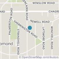 Map location of 18207 Sherrington Rd, Shaker Heights OH 44122