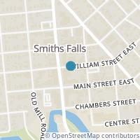 Map location of 1 WILLIAM STREET E, Smiths Falls, ON K7A1C1