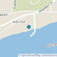 Map location of  