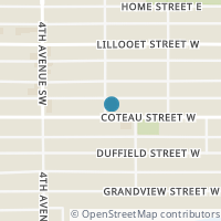 Map location of 278 Coteau STREET W, Moose Jaw, SK S6H5C7