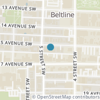 Map location of 101, 527 15 Avenue SW, Calgary, AB T2R1R5