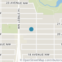 Map location of 1, 1412 20 Avenue NW, Calgary, AB T2M1G5