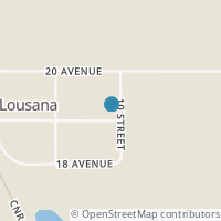 Map location of 1008 19th Avenue, Lousana, AB T0M1K0