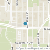 Map location of #308 9710 105 ST NW, Edmonton, AB T5K1A4