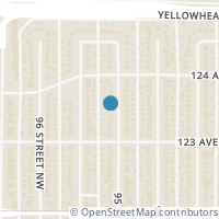 Map location of 12322 95 ST NW, Edmonton, AB T5G1N3